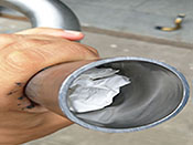 Curved tube mirror polishing